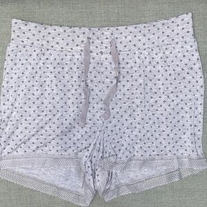 Elegant Gray Women's Sleep Shorts with Polka Dots
